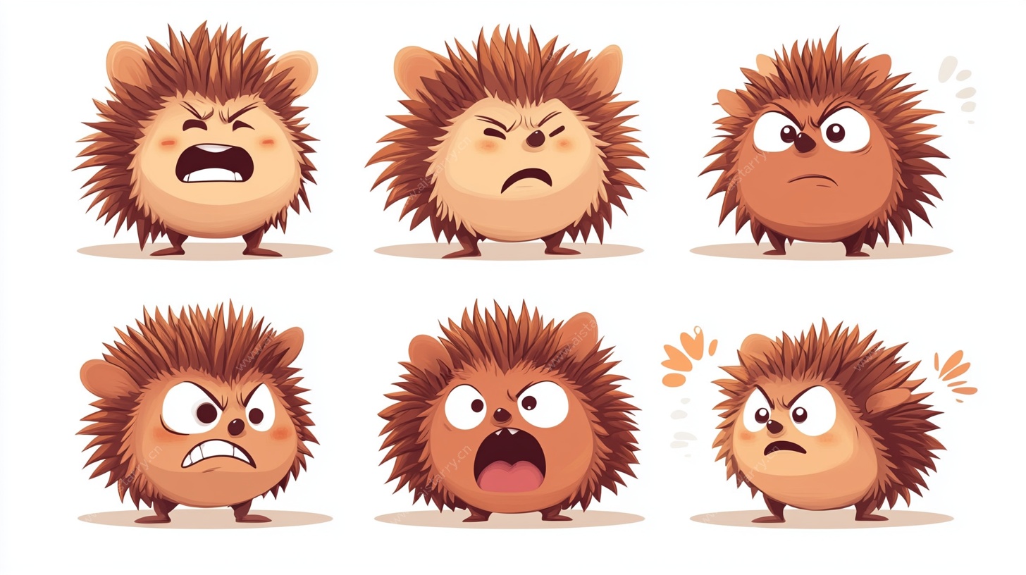愤怒刺猬表情集合