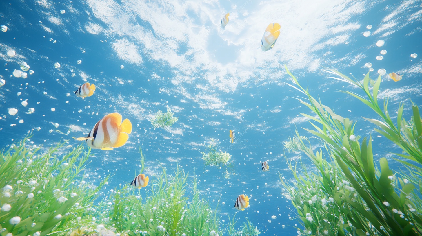 海底梦幻世界中的热带鱼
