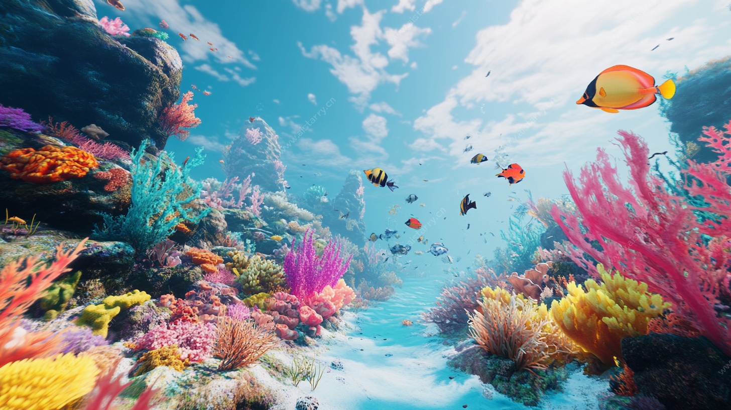 梦幻海底世界的缤纷景观