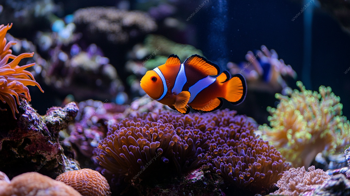 海底小丑鱼与多彩珊瑚