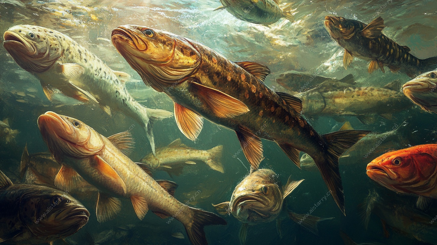 群鱼畅游的水下世界