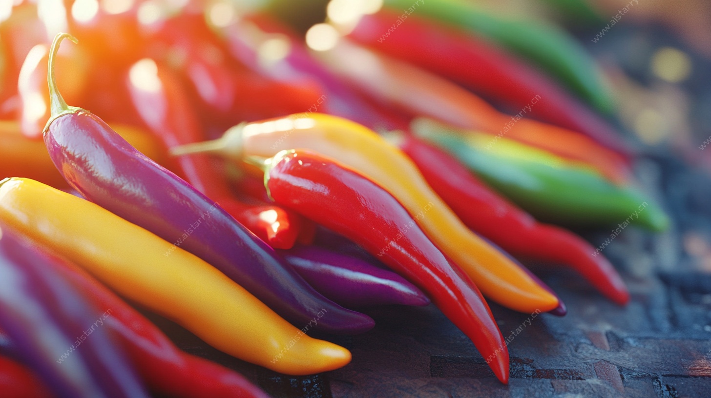 多彩辣椒特写