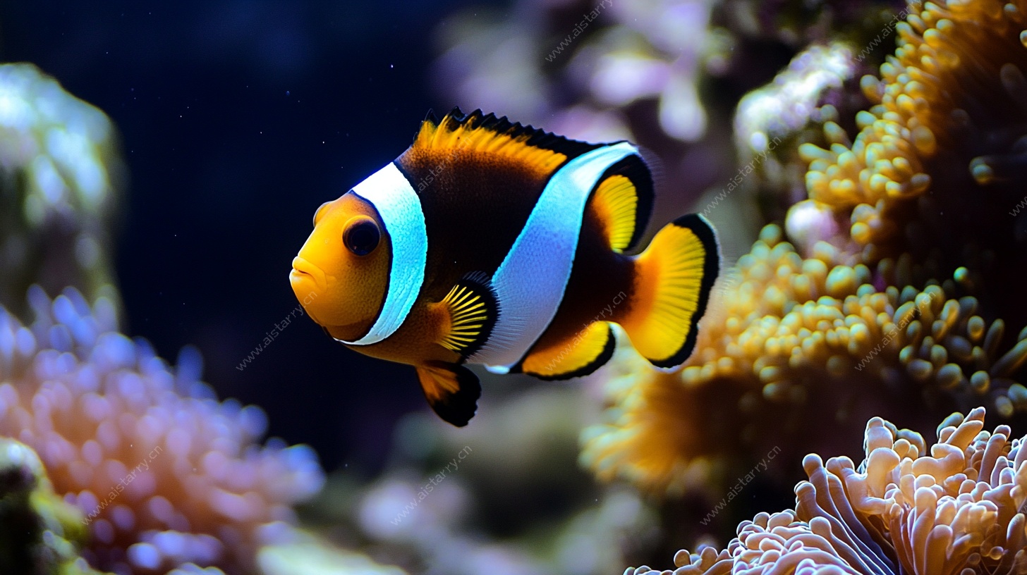海洋中的小丑鱼