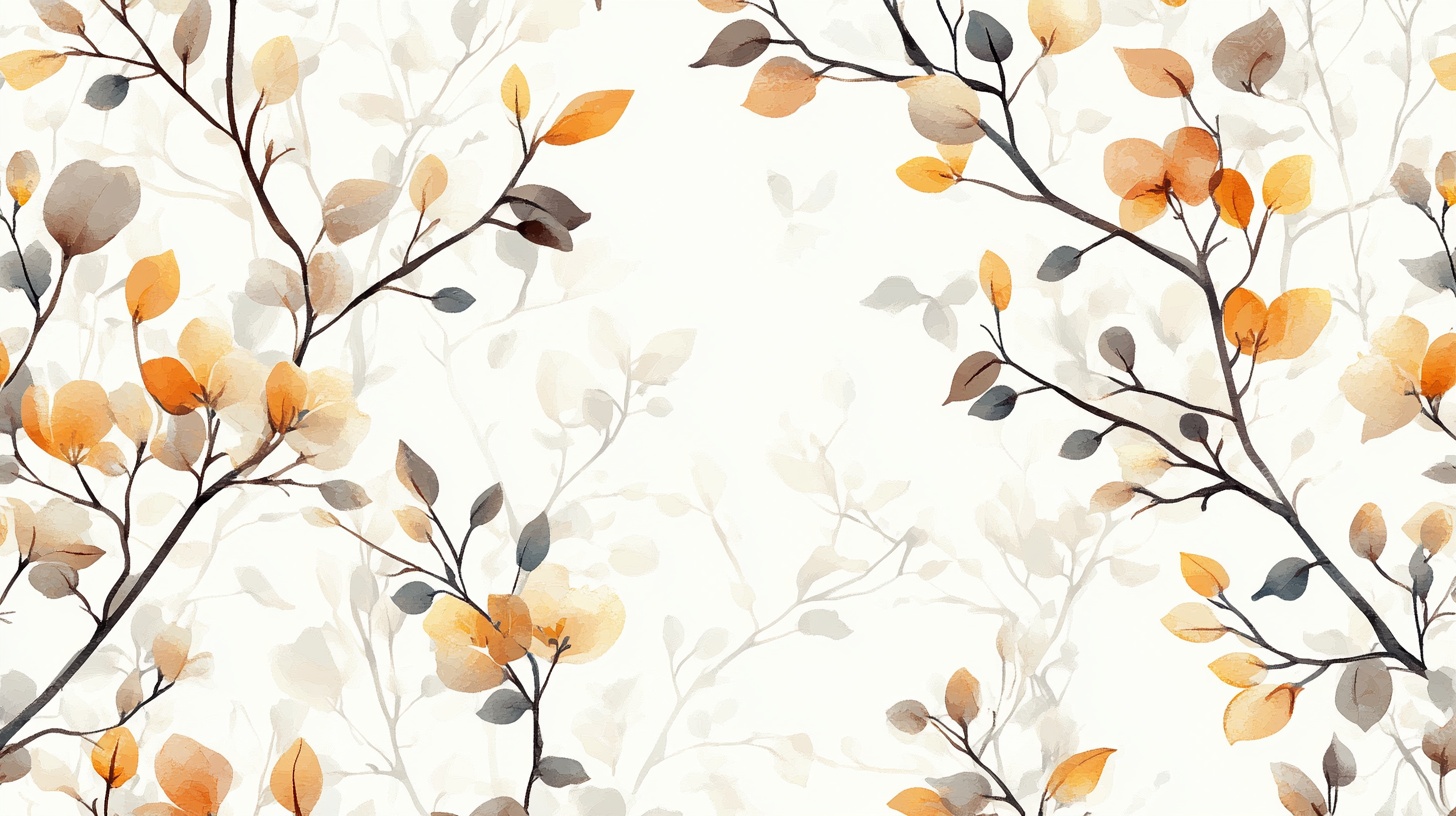 秋日花卉图案背景图