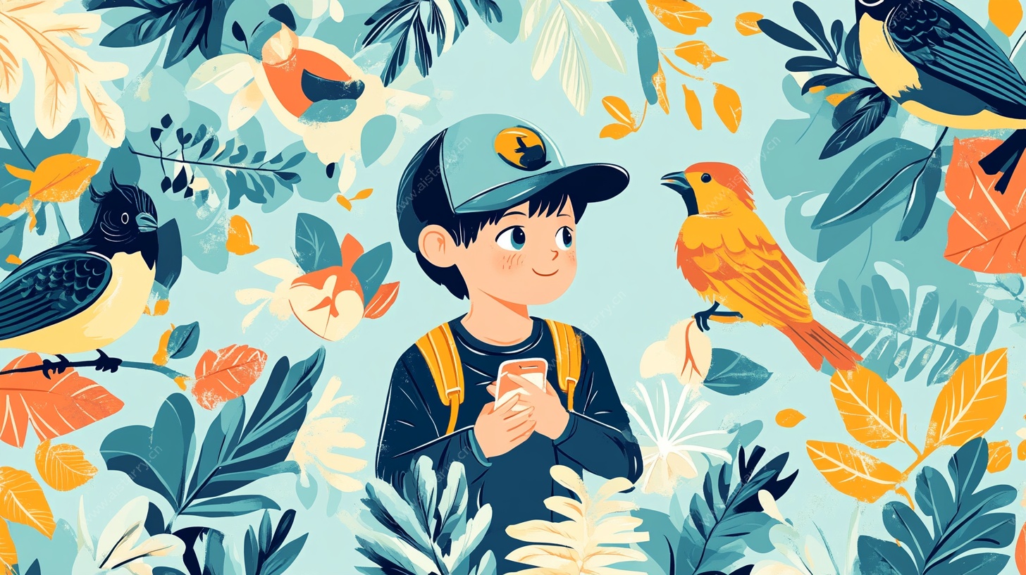 男孩与飞鸟的自然奇遇