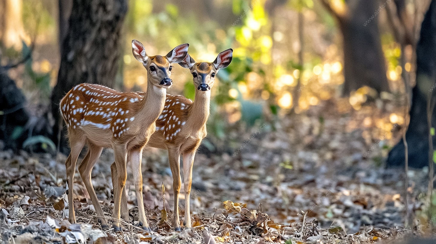 林间双小鹿