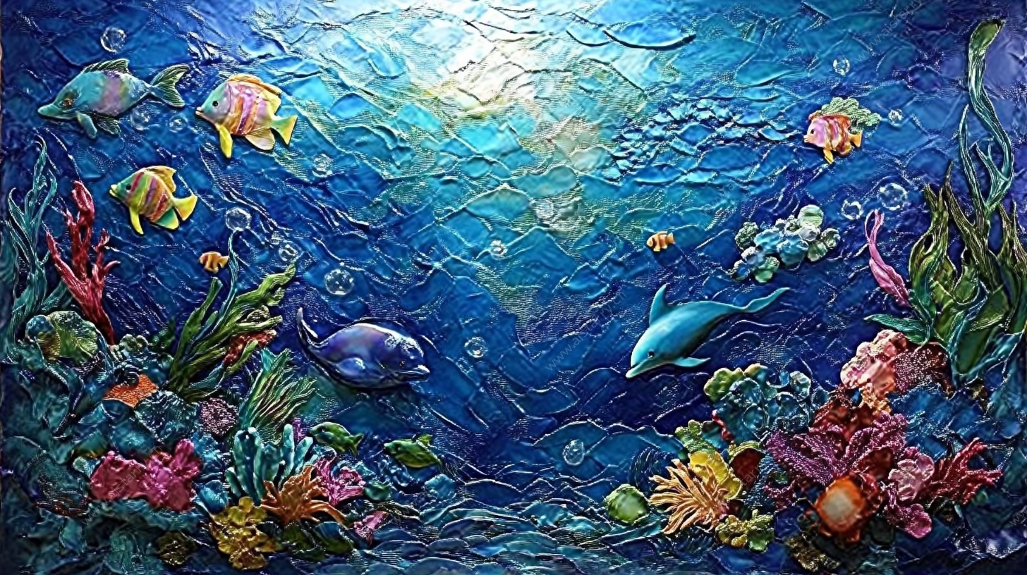 梦幻海底世界艺术插画