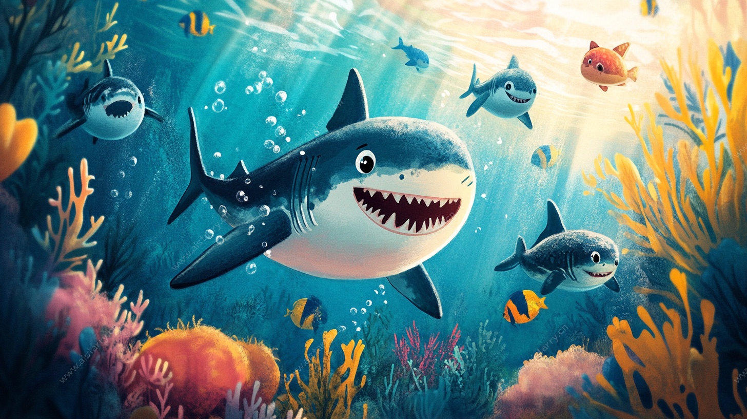 欢乐鲨鱼的海底奇幻世界