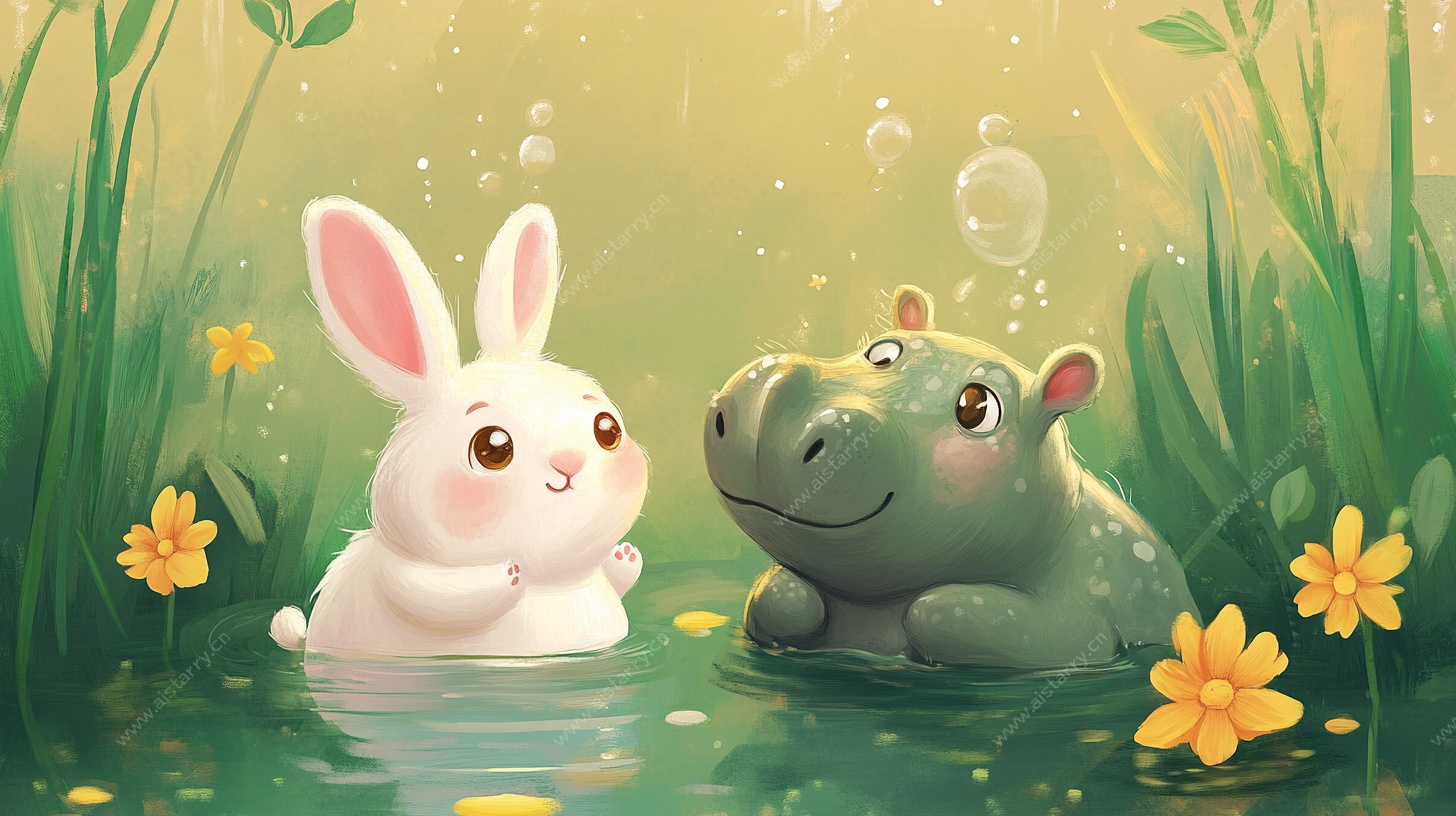 兔子与河马的水中奇遇