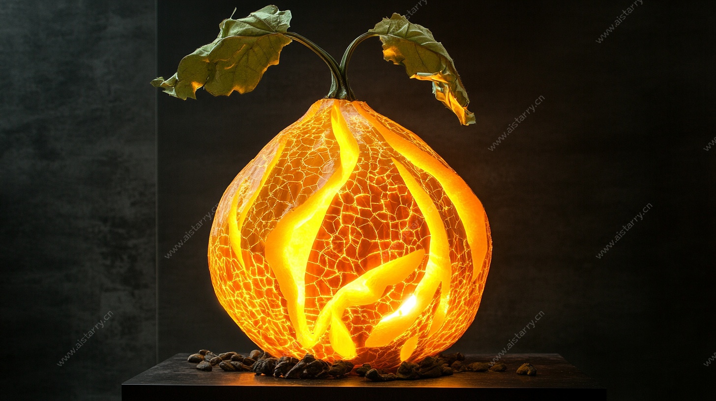 南瓜雕刻艺术灯