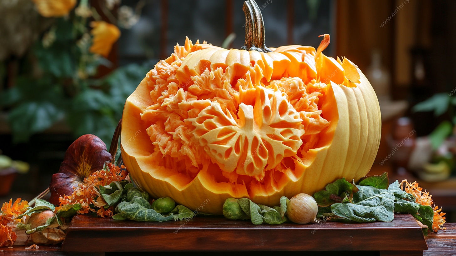 精美南瓜雕刻艺术品展示