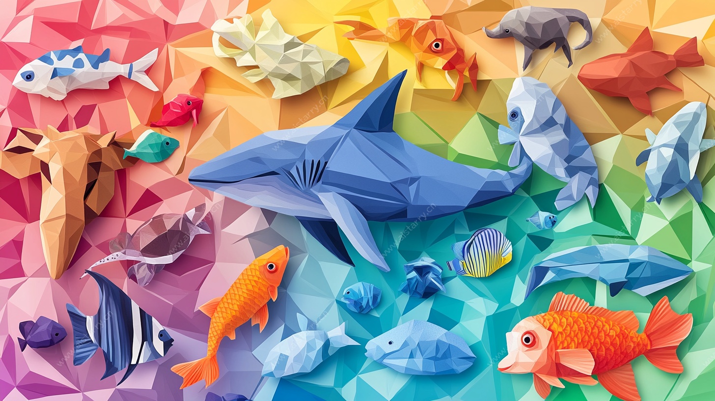 多彩折纸海洋生物大集合