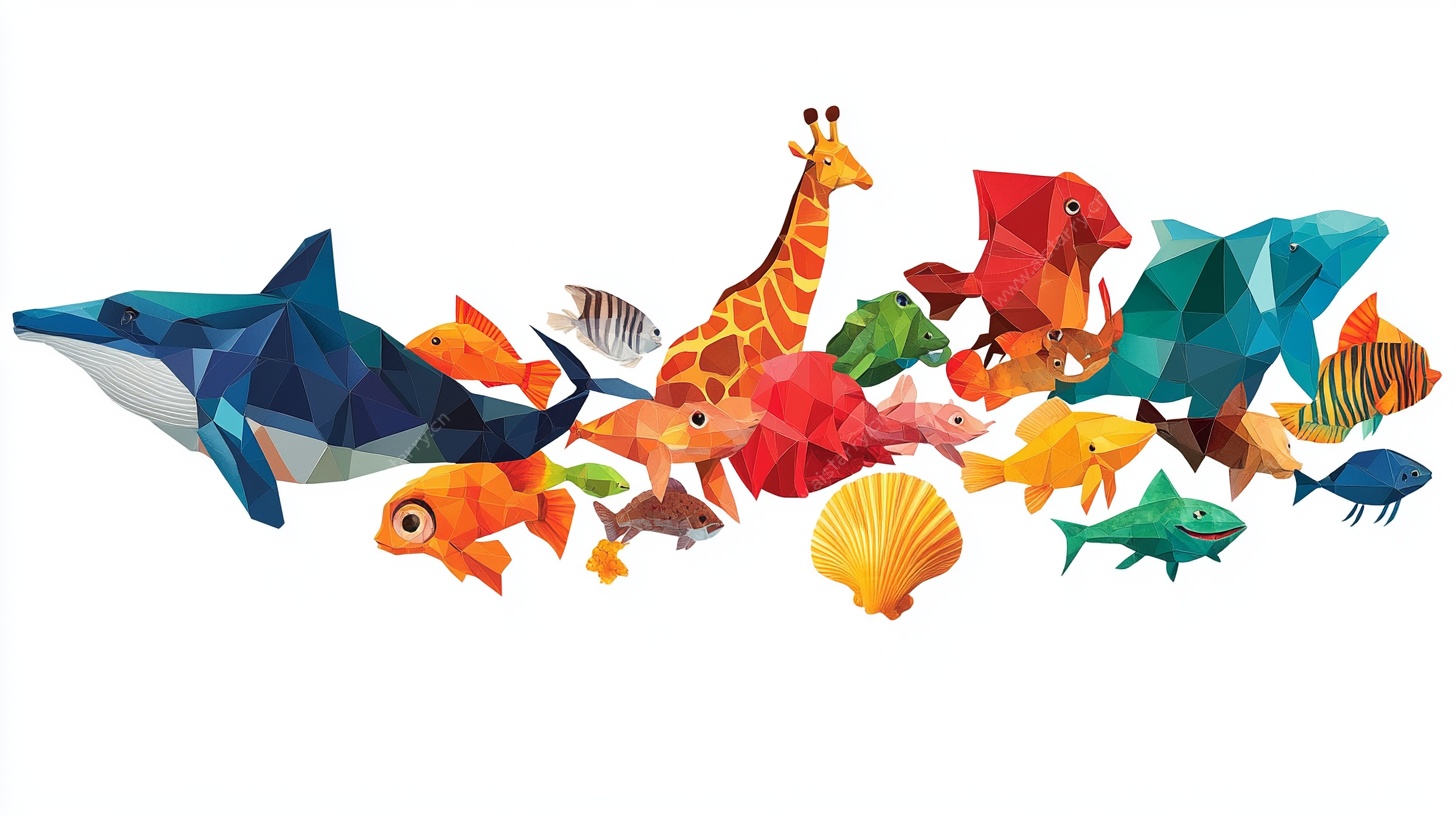折纸风格动物大集合
