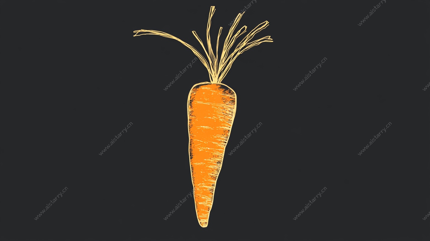 手绘胡萝卜插画