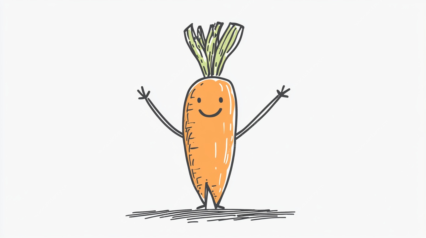 可爱胡萝卜卡通形象