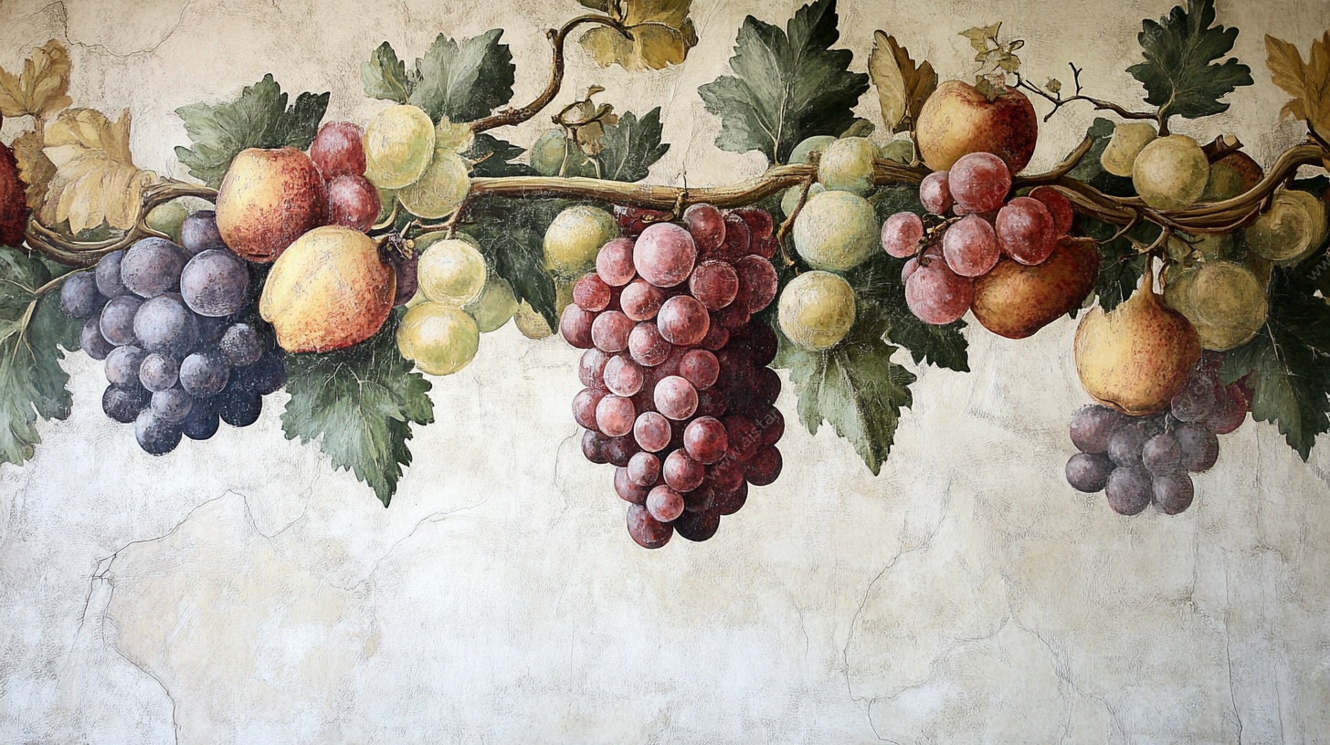 水果藤蔓装饰画