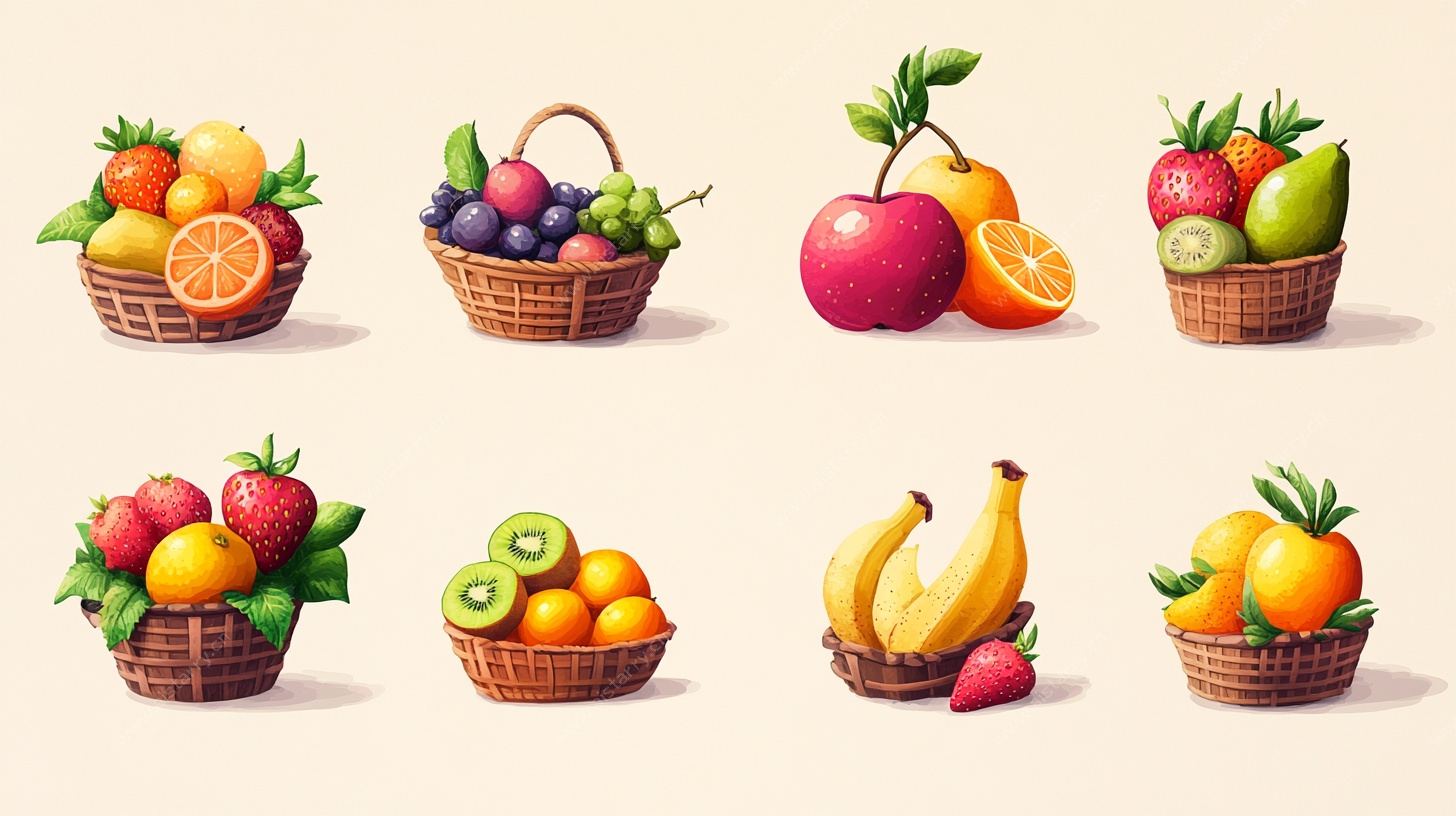 水果篮插画合集