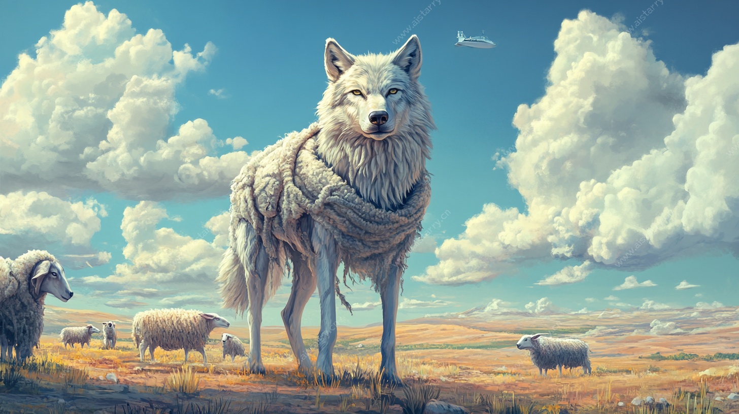 披着羊皮的狼的奇幻景象