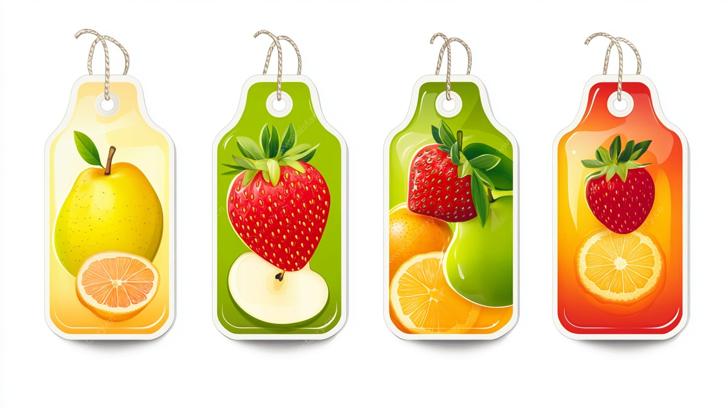 水果主题吊牌设计