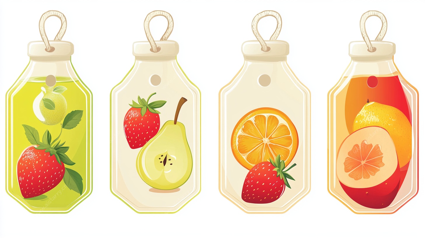 水果图案吊牌设计