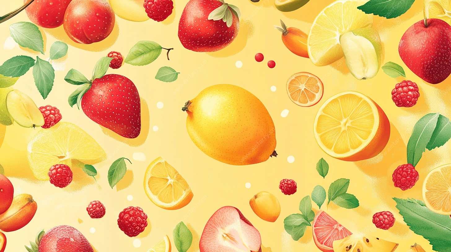 缤纷水果插画