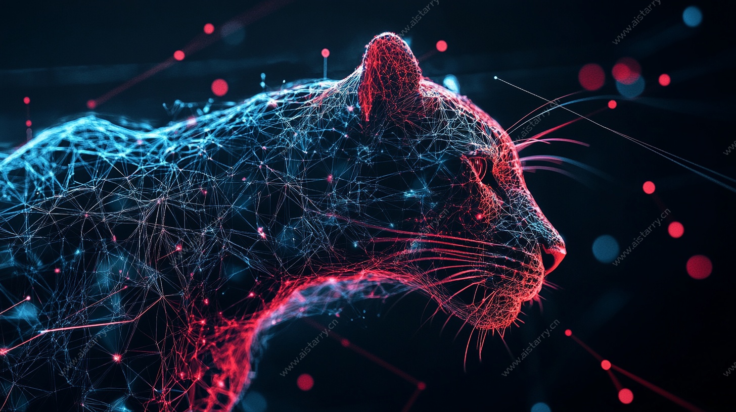 科技感猎豹数字艺术图像