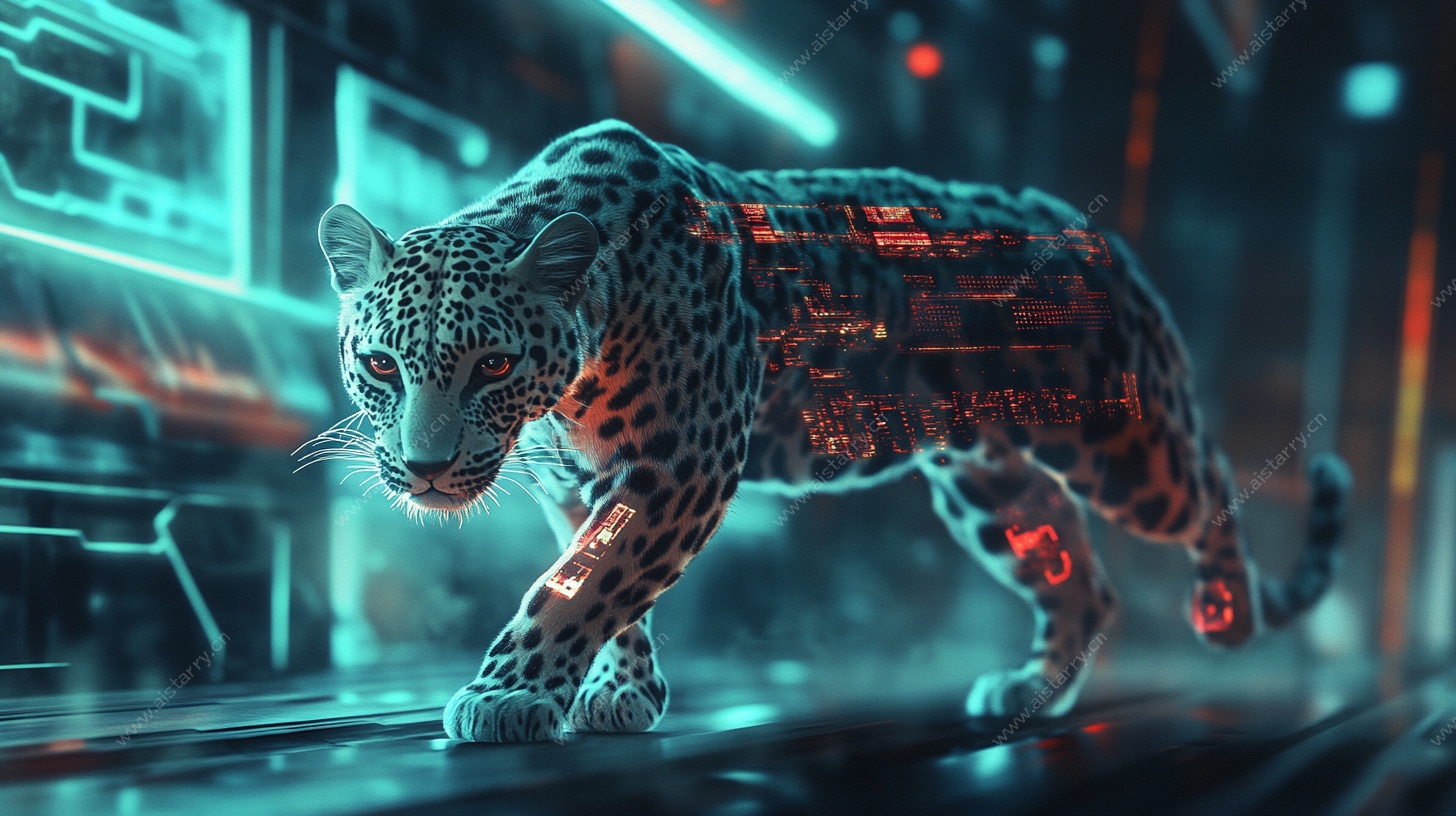 赛博朋克风机械猎豹