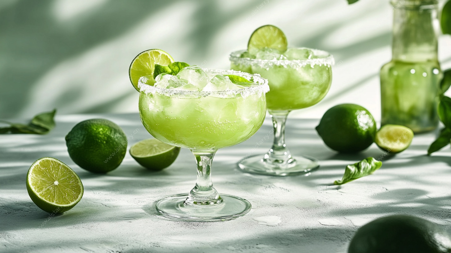 青柠玛格丽特鸡尾酒特写