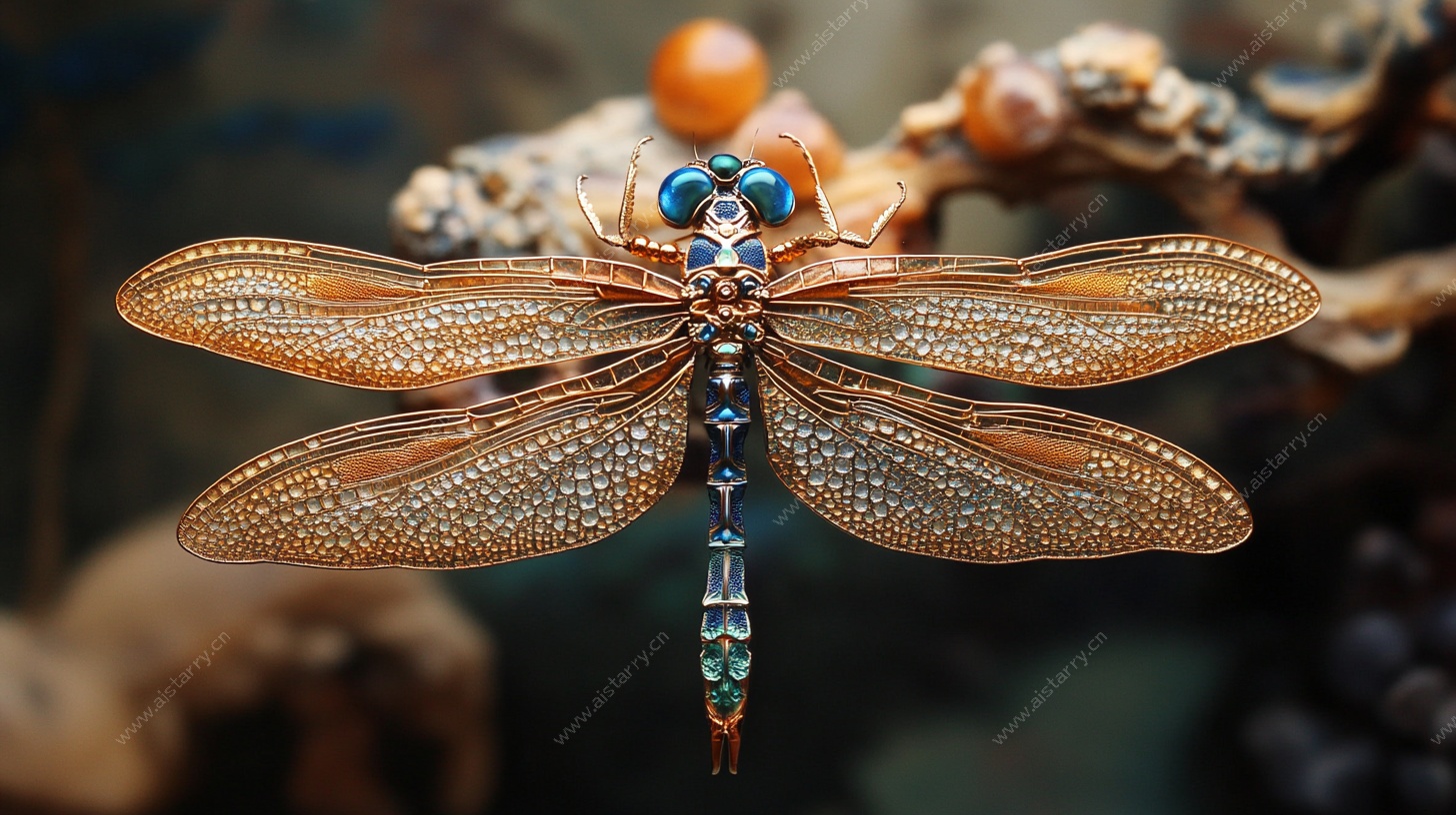 微距下的绚丽蜻蜓