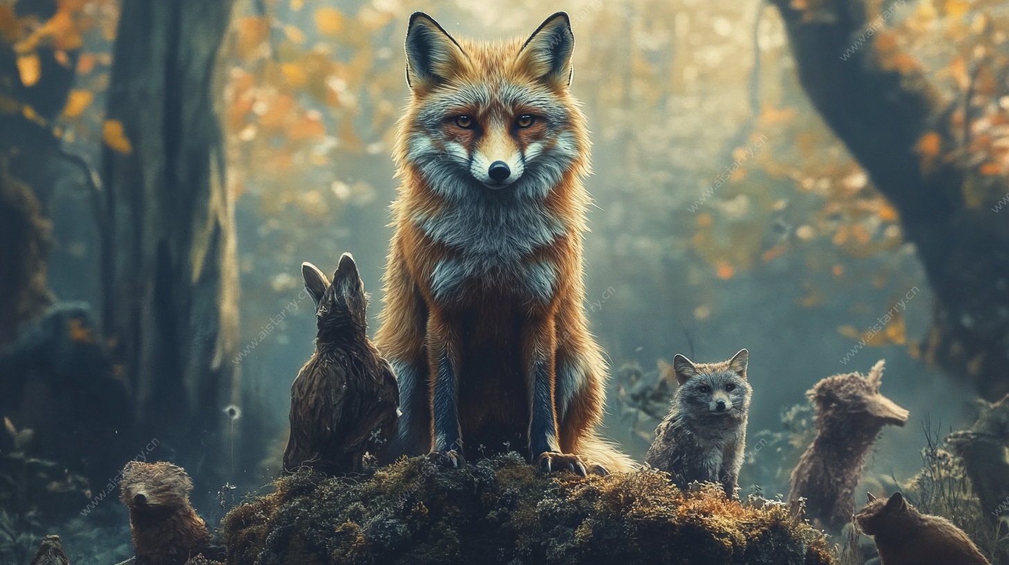 森林中的狐狸与小动物们