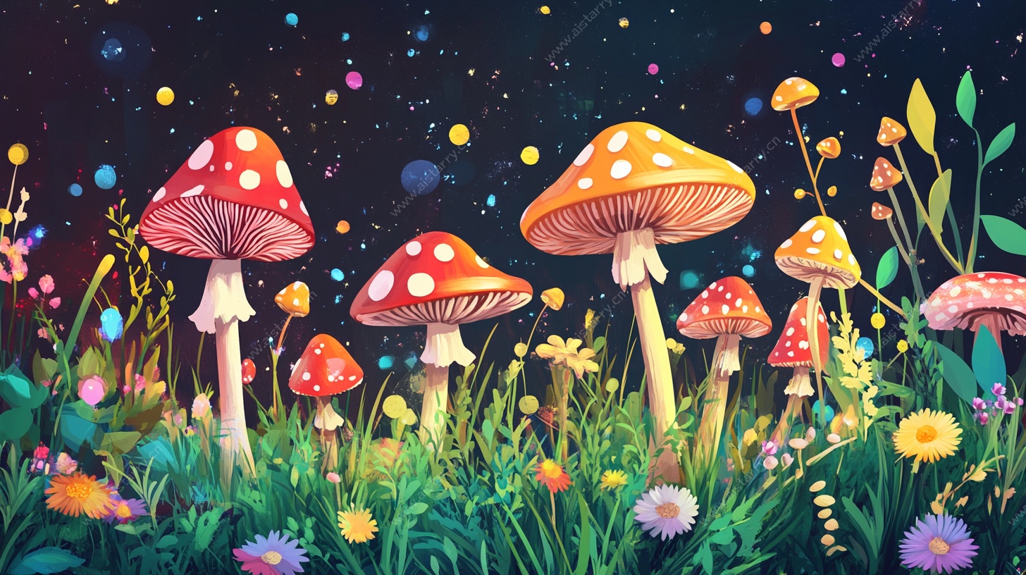 梦幻蘑菇之夜景