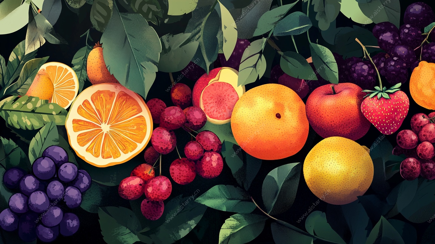 缤纷水果插画