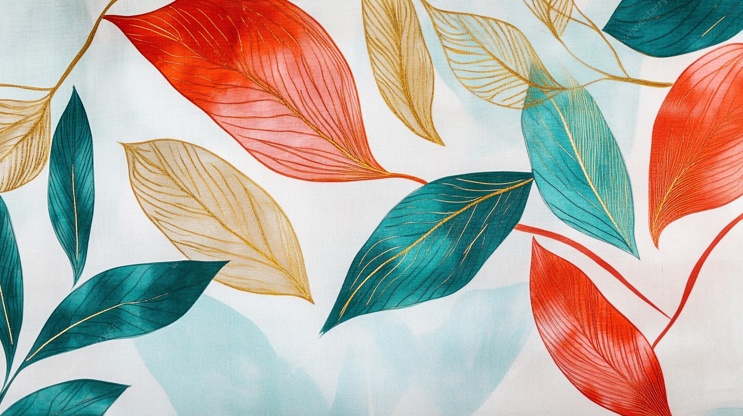 多彩叶片装饰图案