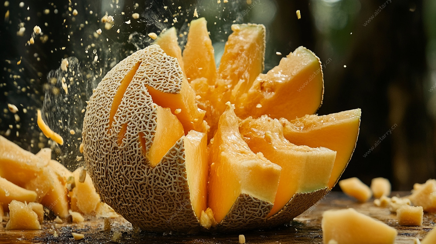 哈密瓜瞬间炸裂的精彩画面