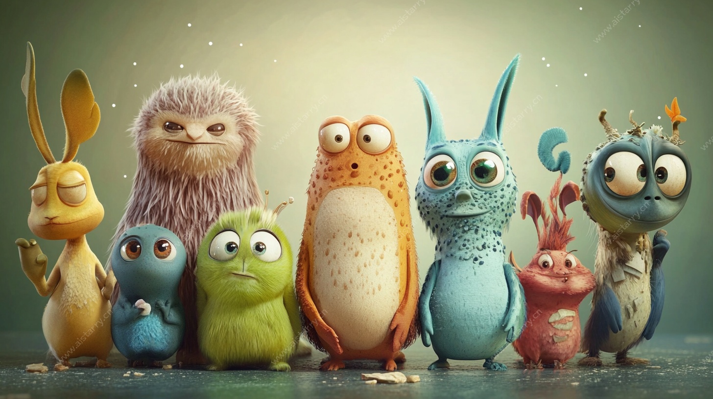 可爱卡通外星生物大集合