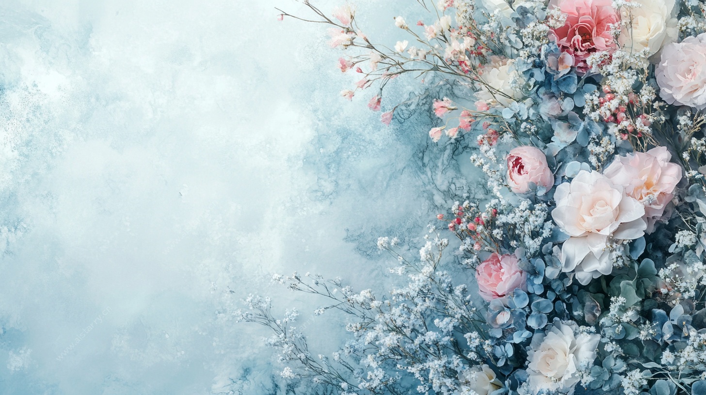 梦幻花卉角落风景