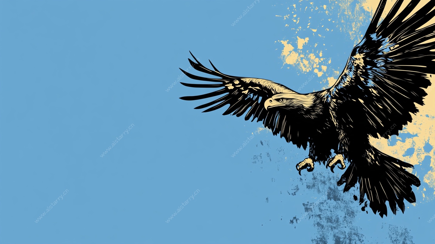 展翅翱翔的雄鹰