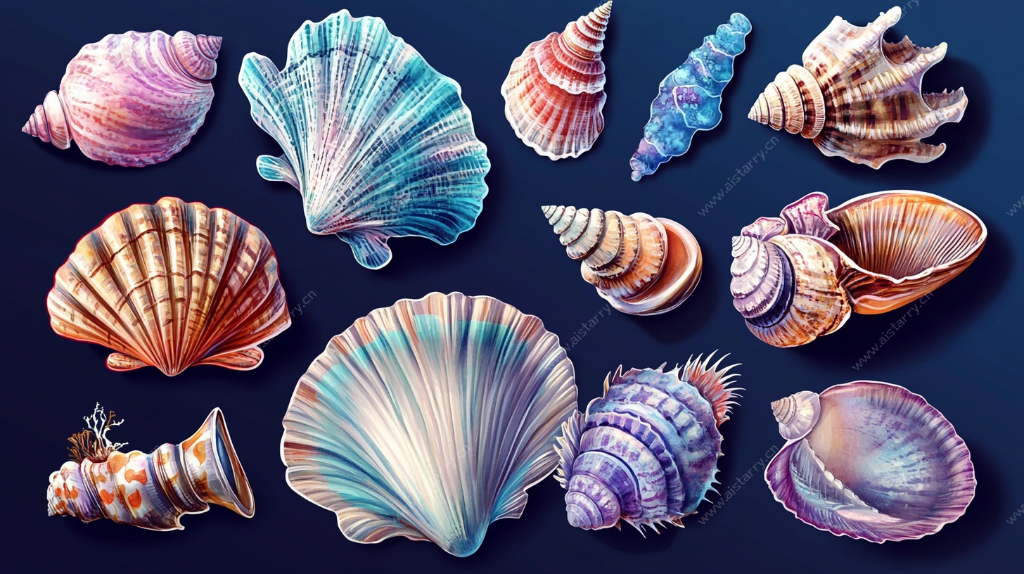 多彩贝壳艺术集合