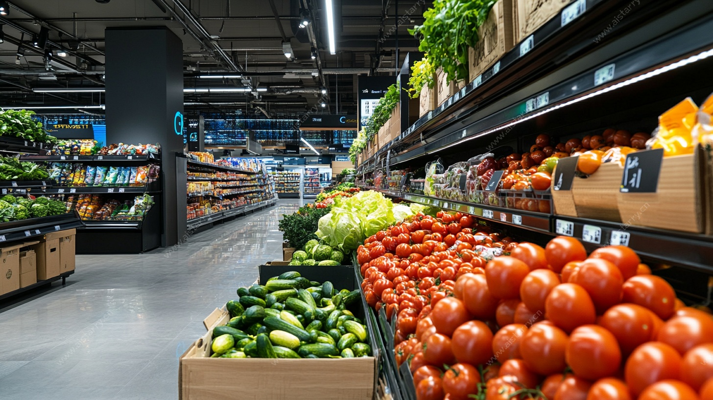 超市蔬果区的新鲜景致