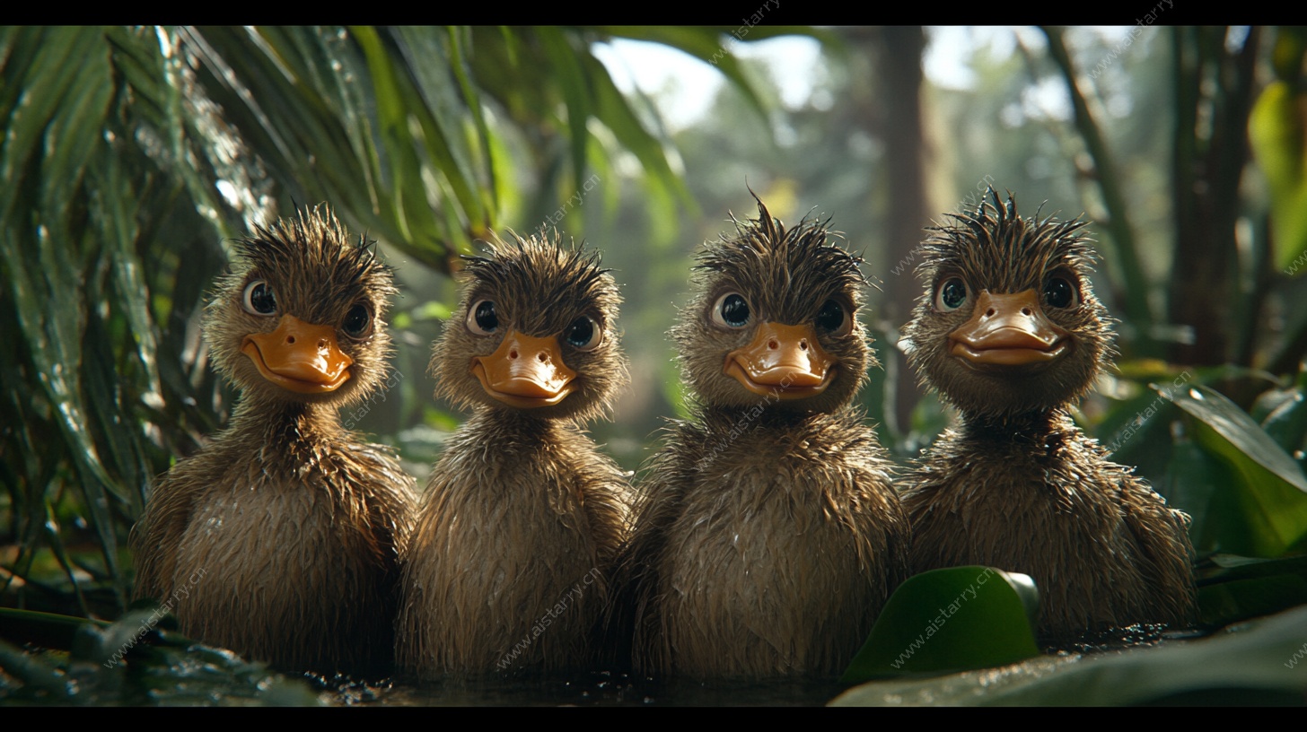 四只萌鸭的丛林奇遇