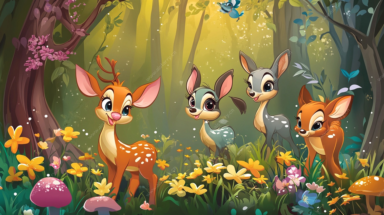 森林中的小鹿精灵