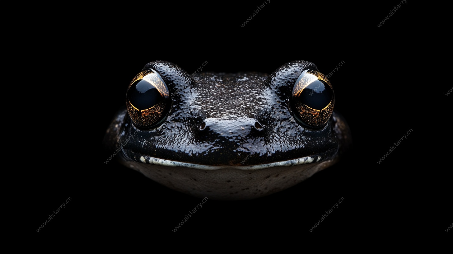 青蛙特写 神秘黑眸凝视