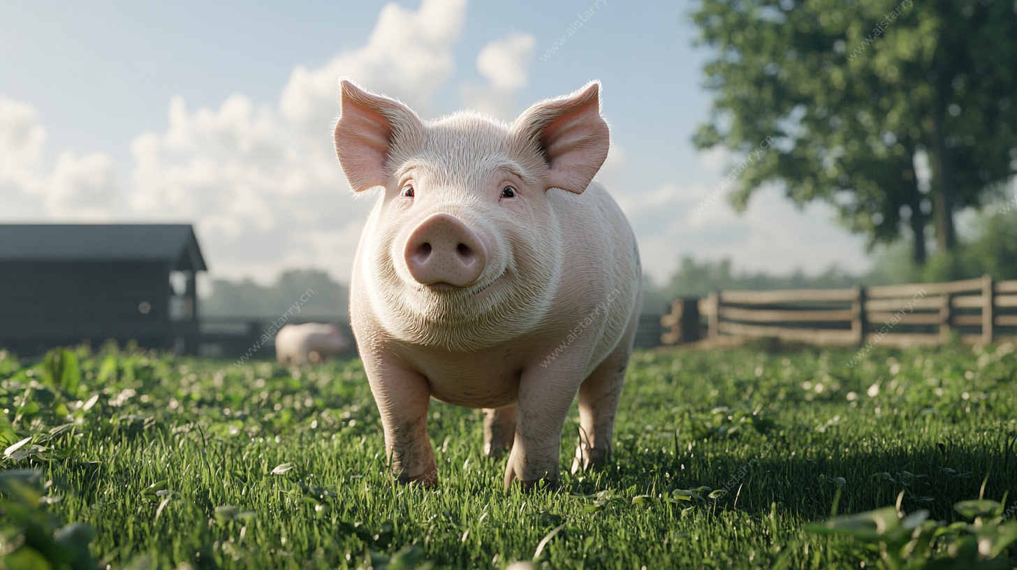 田野间的可爱小猪
