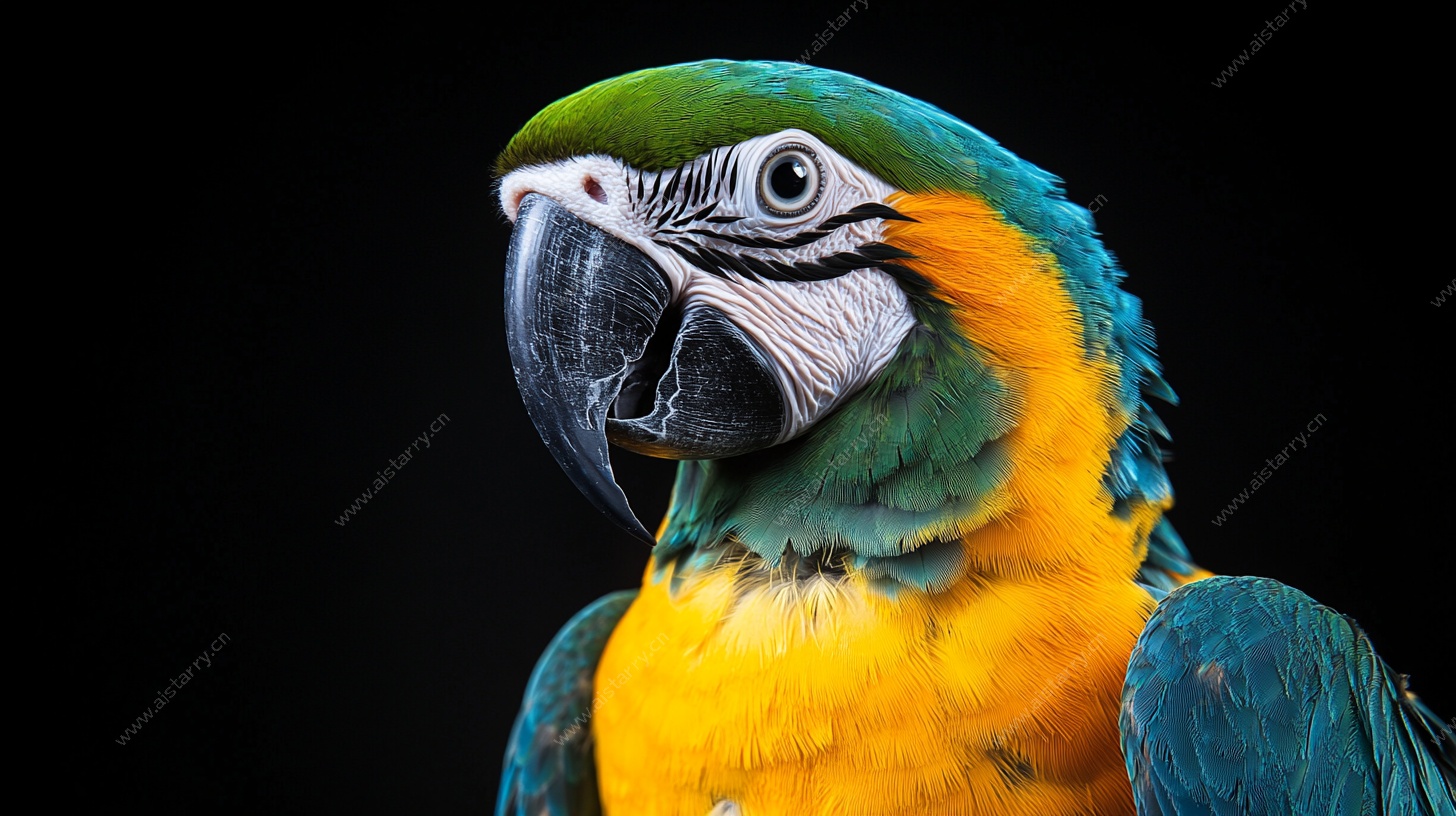 多彩鹦鹉特写
