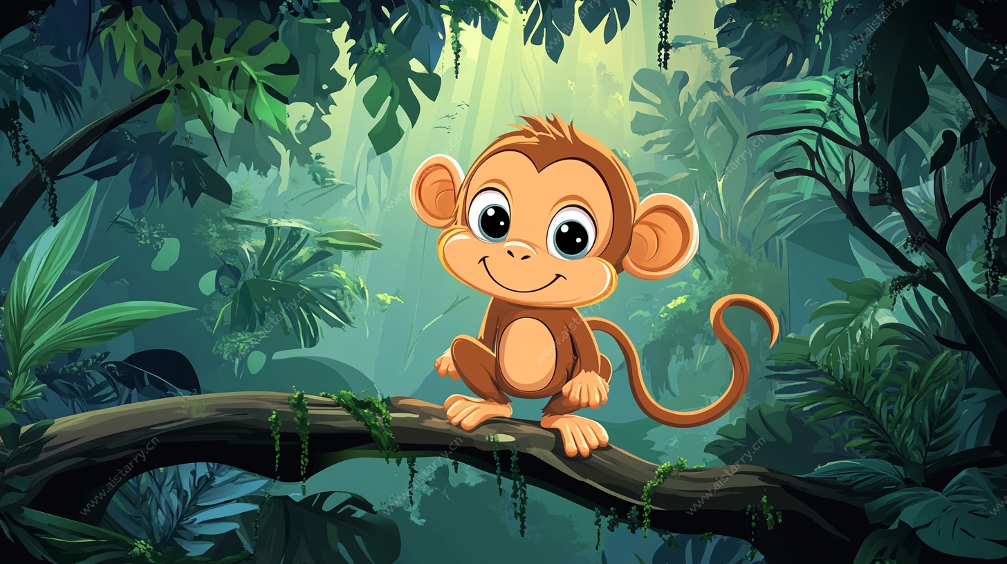 丛林小猴的惬意时光