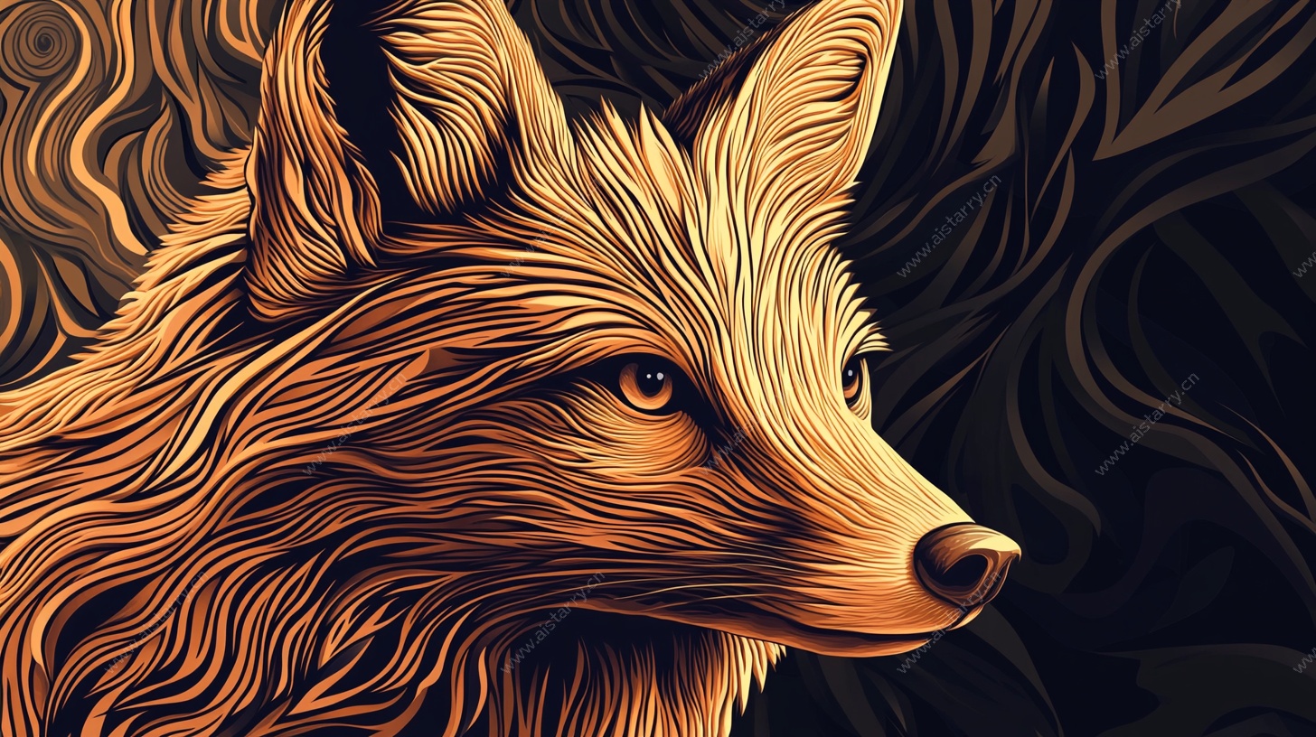 狐狸肖像 线条艺术之作