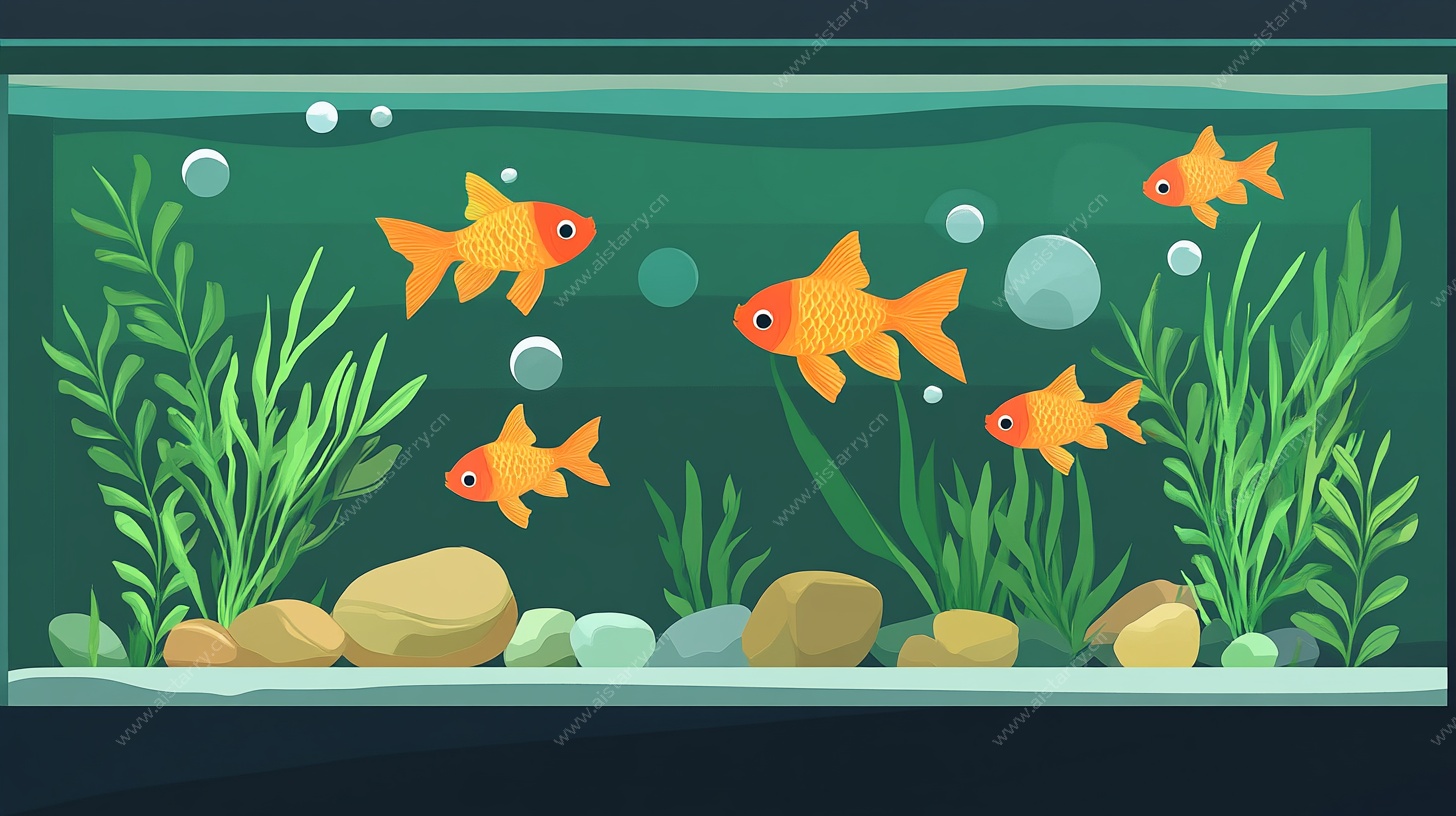 可爱金鱼的水下小世界