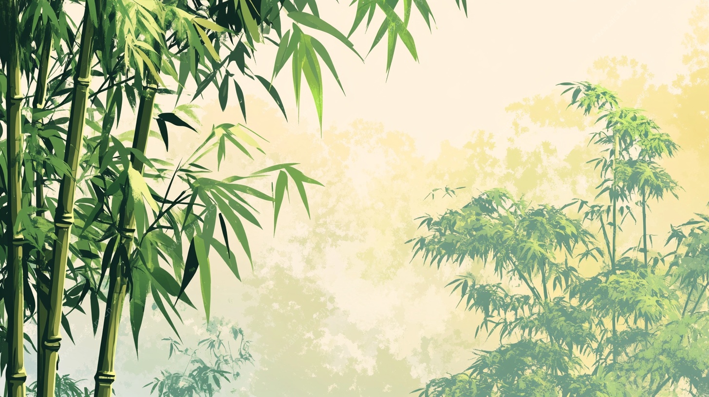 清幽竹林风景图