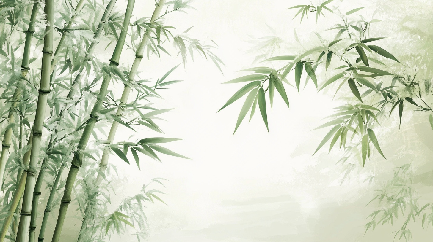 水墨风翠竹背景图
