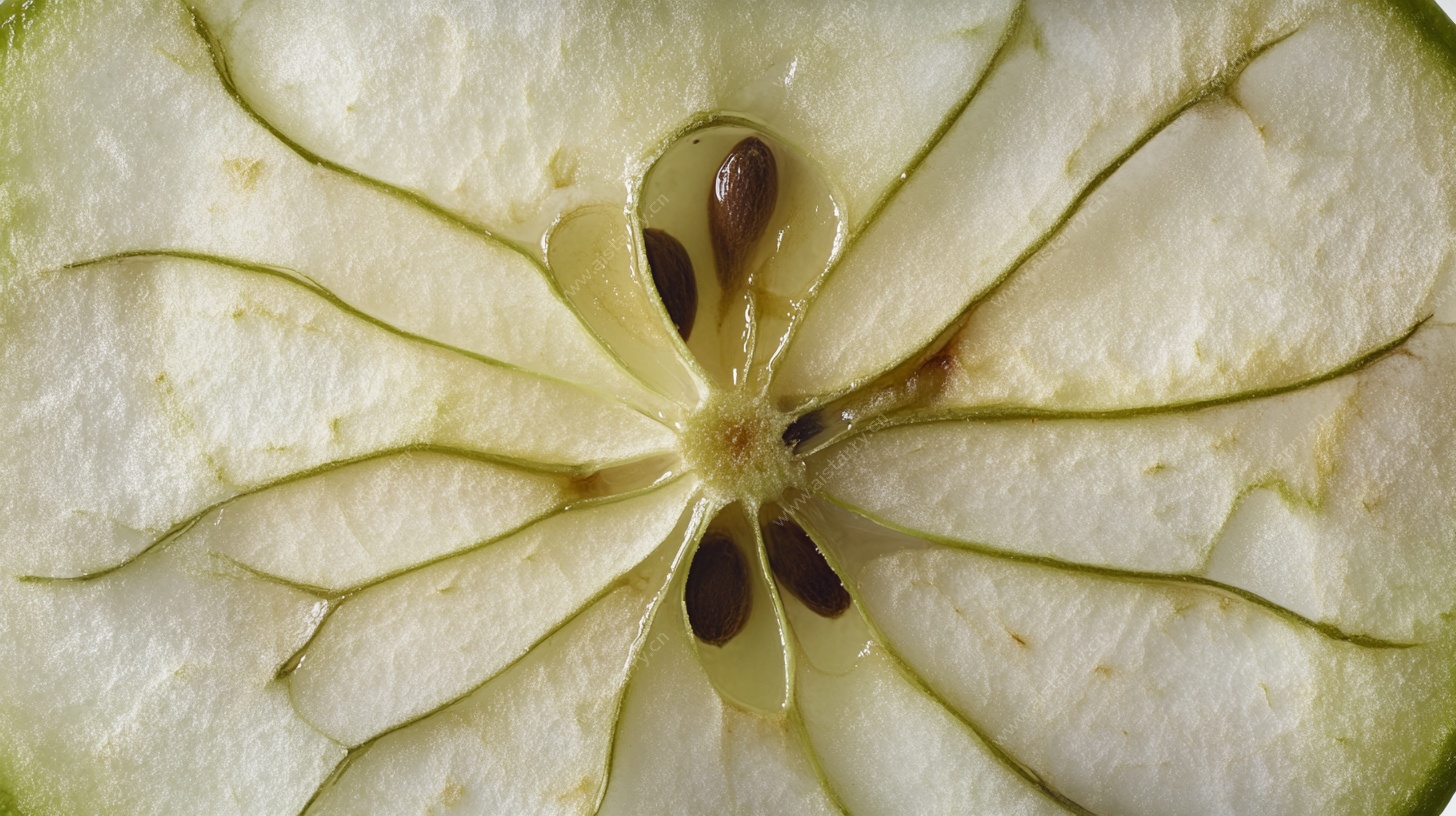 苹果切片的微观之美